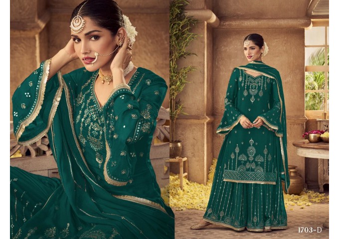 Glossy Antra DN 1703 Salwar Suits Light Green