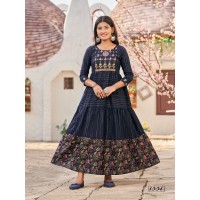 Mamta Anarkali Gown With Embroidery Black