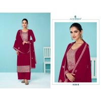 Aashirwad Creation Gulkand Falguni Heavy Faux Georgette with Embroidery Salwar Suit Red