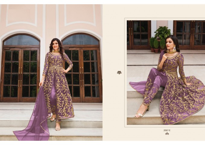 Anarkali Salwar Kameez Suit Purple