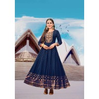  Designer Gown Style With Fancy Embroidery Work Black