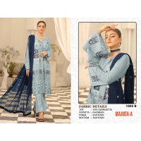 MAARiA-A Present DN 1005 Heavy Najneen with Embroidery Sequence Work With Latkan Suit SKy Blue