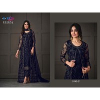 Vipul Fashion Elliza 5143 Salwar Kameez Shrug Style Suit Blue
