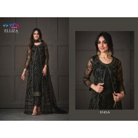 Vipul Fashion Elliza 5143 Salwar Kameez Shrug Style Suit Black