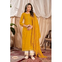 Kurti with Pants & Dupatta with Exclusive Look Yellow