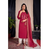 Kurti with Pants & Dupatta with Exclusive Look Pink 3