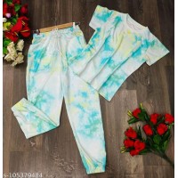 House Western Tie and Dye Jogger with Baggy T-Shirt Sky Blue