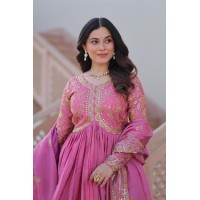 LFH LW DN 9240 Anarkali Gown With Embroidery Seqance Work