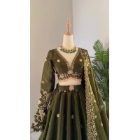 LFH QRC DN 371 Jimi Choo Lehengha Choli Green