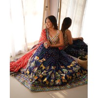 LFH SP DN 34 Faux Georgette Lehenga Choly With Embodied