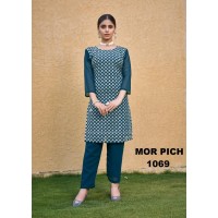 Moohi Chilan Kari Kurti Pant More Peach