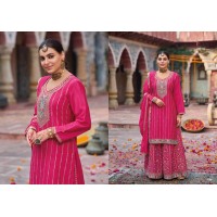 Sehnaaz Salwar Palazzo Suit Chinon With Embroidery Coding And Seqance Work 1796