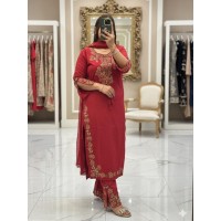 LFH BE DN 473 WEDDING SEASON, TRY OUR DESIGNER EMBROIDERED WORKED TOP PALAZZO SUIT WITH DUPATTA  PINK