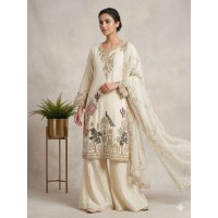 LFH BE DN 475 WEDDING SEASON, TRY OUR DESIGNER EMBROIDERED WORKED TOP PALAZZO SUIT WITH DUPATTA  PINK