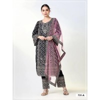 Salwar Suit Blooming Georgette with Heavy Embroidered Cording Zari & Sequence work Salwar Suit DN 731 A
