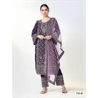 Salwar Suit Blooming Georgette with Heavy Embroidered Cording Zari & Sequence work Salwar Suit DN 731 B