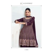 AASHIRWAD CREATION PRESENT NEW FREE SIZE STITCHED AARIKA PLAZZO SUIT