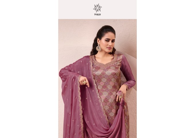 VINAY NEW KULEESH AASMAA DRESS MATERIAL LIGHT PURPLE