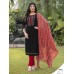 Mitoo  3 pcs kurti set Viscose Weaving Thread & Handwork Kurti Black