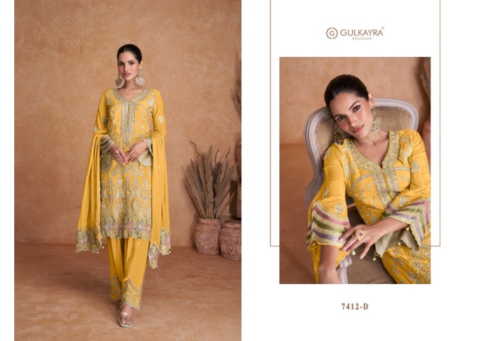 GULKAYRA LIYANA HEAVY CHINON WITH EMBROIDERY DN 7412