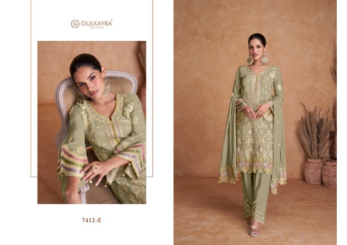 GULKAYRA LIYANA HEAVY CHINON WITH EMBROIDERY DN 7412 2