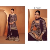 JHANVI GULKAYRA DESIGNER ANARKALI SUIT MAROON