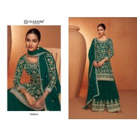 JHANVI GULKAYRA DESIGNER ANARKALI SUIT GREEN