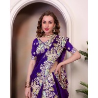 Pure Soft Jimmy Cho 1260 Saree Purple