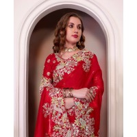 Pure Soft Jimmy Cho 1260 Saree Red