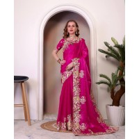 Pure Soft Jimmy Cho 1260 Saree Pink