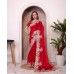 Pure Soft Jimmy Cho 1260 Saree Red