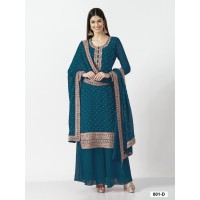 LFH YD DN 001HEAVY GEORGETT WITH SEQUENCE & CODDING EMBROIDERY WORK AND DIAMONDS WORK GOWN GREEN