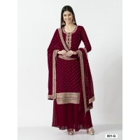 LFH YD DN 001HEAVY GEORGETT WITH SEQUENCE & CODDING EMBROIDERY WORK AND DIAMONDS WORK GOWN 