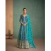 Sayuri Designer Rang Anarkali Gown Full Stitched Free Size Readymade Shine Blue