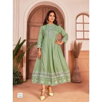 MAYANTHARA Vol 1 Embroidery work Flair Gown Green