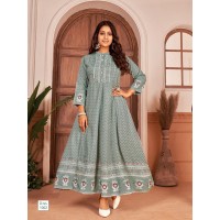 MAYANTHARA Vol 1 Embroidery work Flair Gown Grey