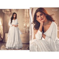 Heavy Fox Georgette with Embroidery Work With Sequences Aashirwad Gold DN 122 Suit White