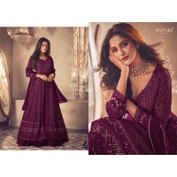 Heavy Fox Georgette with Embroidery Work With Sequences Aashirwad Gold DN 122 Suit Maroon 2