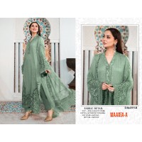 Maria Heavy Fox Georgette with Embroidery Sequence Work with Stone Plazzo Suit Green