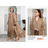 Maria Heavy Fox Georgette with Embroidery Sequence Work with Stone Plazzo Suit Brown