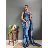 ONE MINUTE SOFT GEORGETTE BANGLORI SAREE BLUE