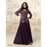 Aashirwad Creation Mor-Bagh Jivika Dn 10247 Salwar Kameez Palazzo Suit  Dark Maroon