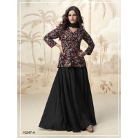 Aashirwad Creation Mor-Bagh Jivika Dn 10247 Salwar Kameez Palazzo Suit Black
