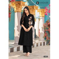 Kadlee Pehchan Heavy Rayon Palazzo Kurti Black