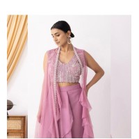 LFH DN 332 New Three Piece Hand Work  Western Outfit Pink