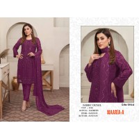 MAARiA-A Heavy Fox Georgette with Embroidery Sequence Work With Moti Purple
