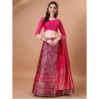 Lehenga choli Brocade And Banarasi Silk Queen Pink