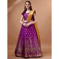 Lehenga choli Brocade And Banarasi Purple