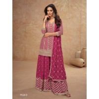 Gulkayra Designer Palak Readymade Salwar Suit with Embroidery Seqance Work Purple