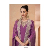 KALAS PREMIUM REAL SIMAR SILK PLAZZZO KURTI PURPLE